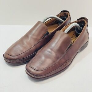 Mephisto Edlef Loafers Brown Leather Cool Air Slip On Moccasin Mens 9.5